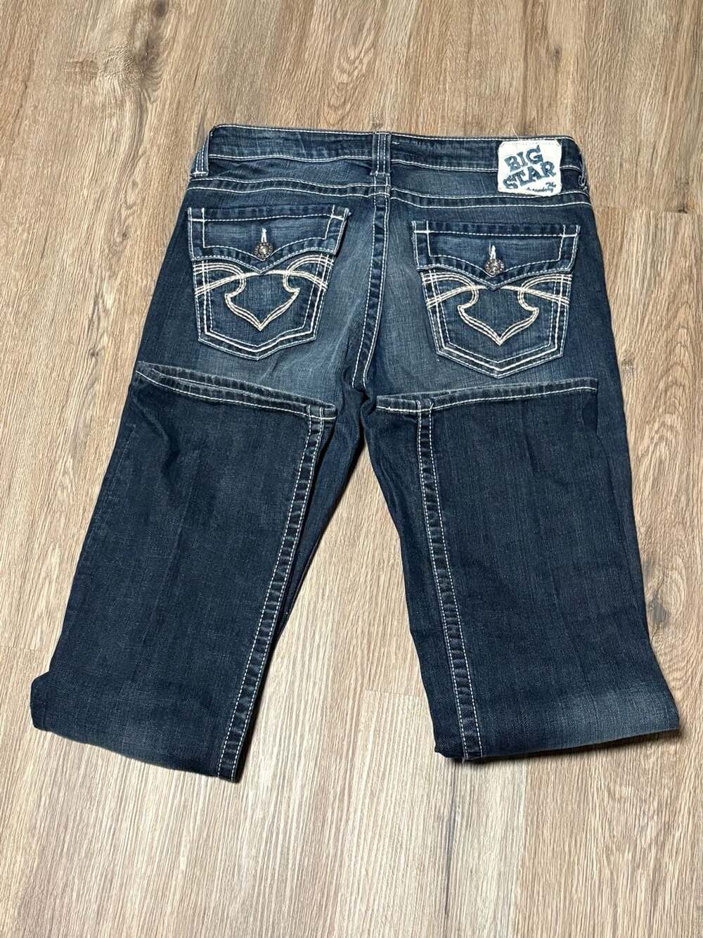 Big Star Vintage Flap Pocket Size 30 R Women’s Jeans Blue Denim Dark Bootcut